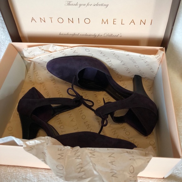 Antonio Melani purple suede heels - Picture 3 of 4